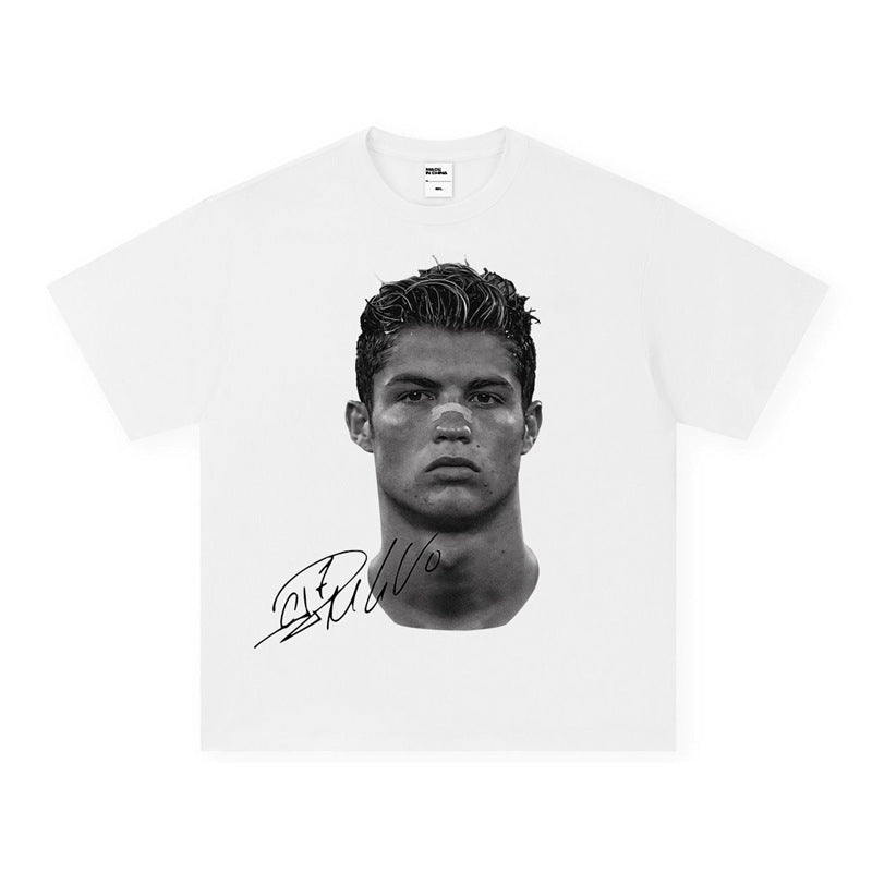 Street-style printed short-sleeved t-shirt for men